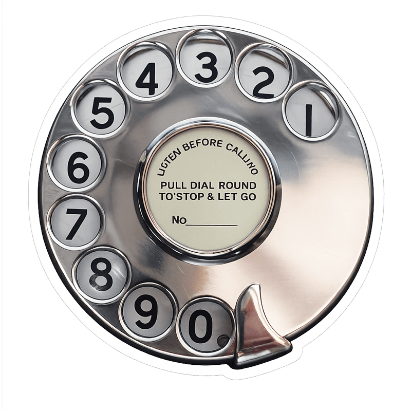 Chrome rotary telephone dial